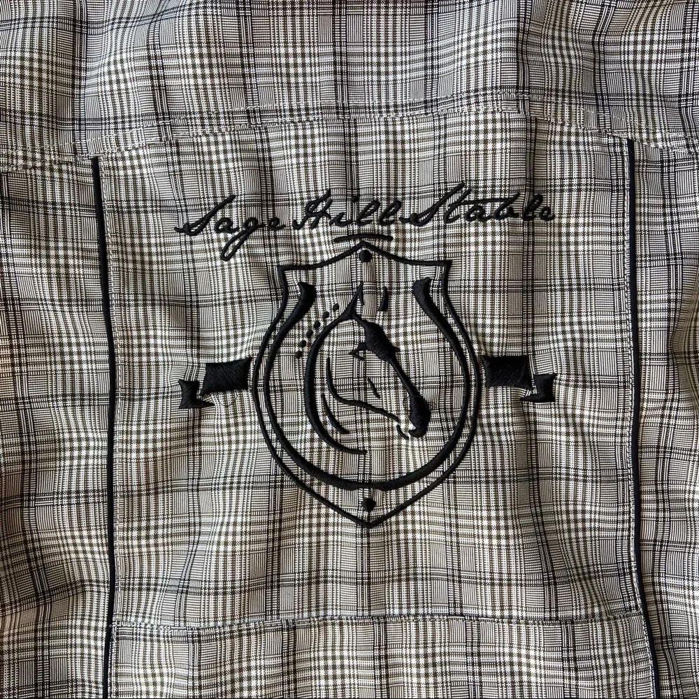Kerrits Rain Shelter Barn Jacket Medium Tan Plaid - Picture 14 of 16